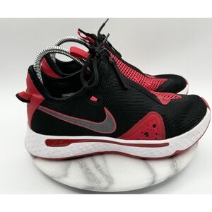 Nike PG 4 CD5079-003 Men's Black Red Mesh Upper Zip Basketball Shoes Size US 8.5